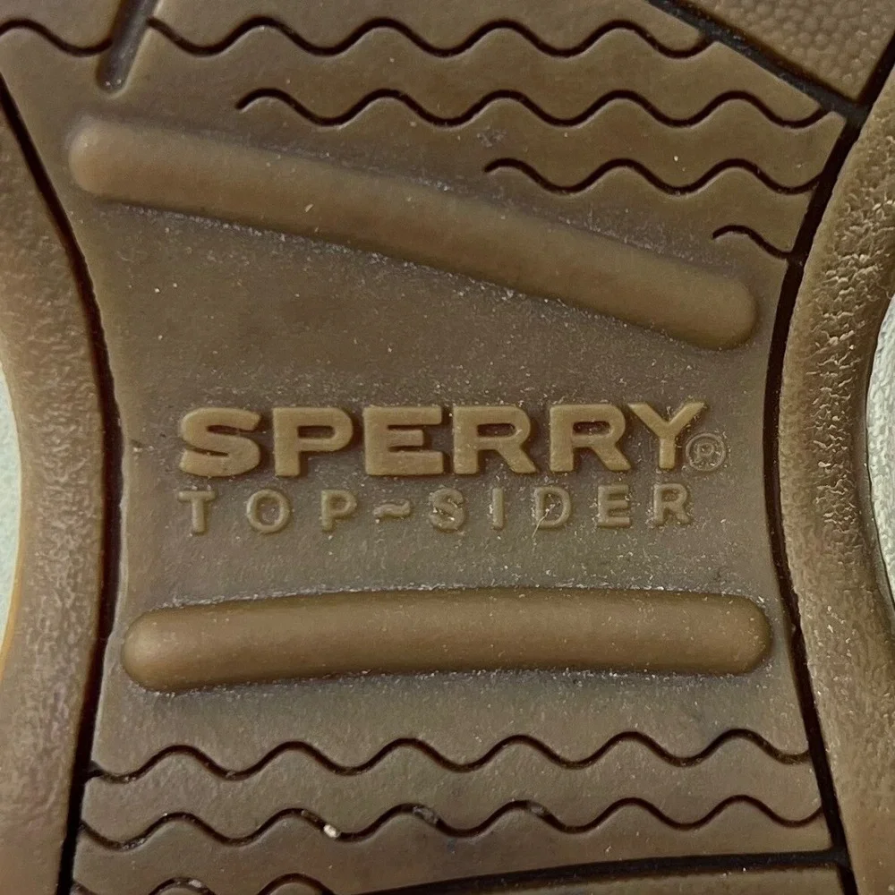 Sperry Womens‎ Plaid Tan Pink Green Leather Boat Deck Shoes Size 6M Preppy Girl